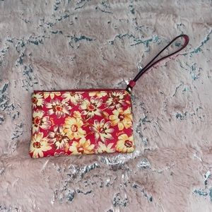 Coach floral wristlet